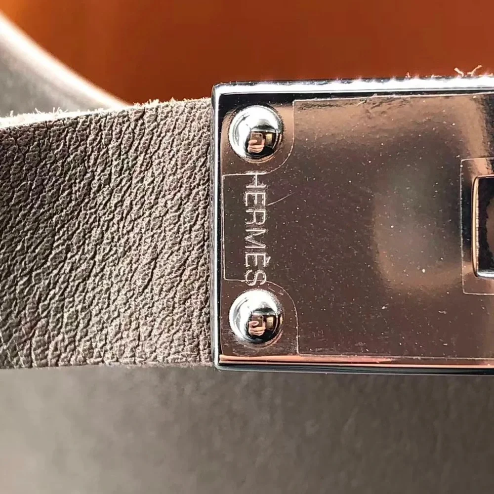 Hermès Jumping Boot Knee High Leather Kelly Lock Taupe Étoupe EU 36 - Picture 7 of 8